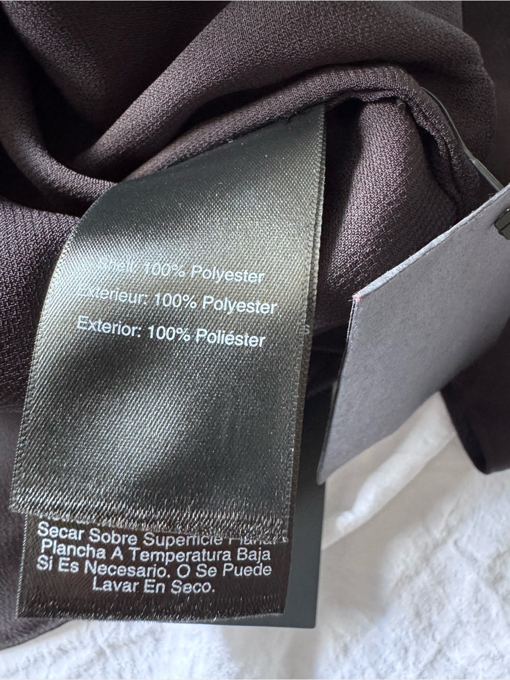 Donna Karan Black Satin faux Wrap Blouse with Side Tie - Picture 12 of 14